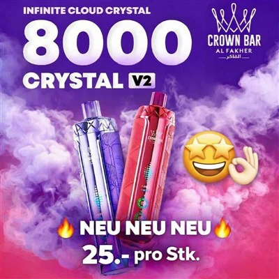 Al Fakher Crown Bar 8K Crystal V2